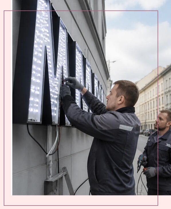 Изготовление и монтаж светодиодных LED вывесок в Приморско-Ахтарске